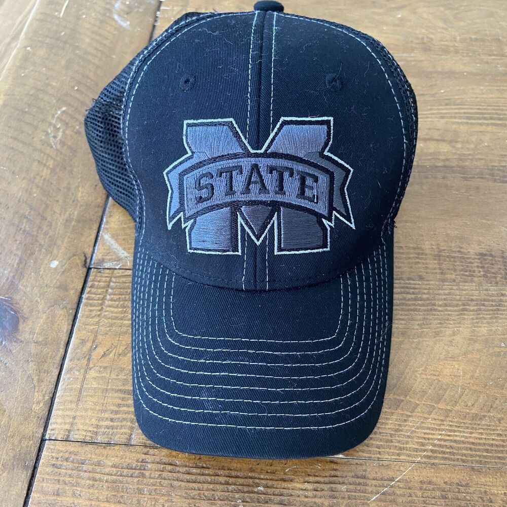 Mississippi State University Hat Zephyr Trucker Snap Back Z Fit Cap Black